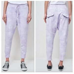 Nili Lotan Nolan Light Lavender Purple Tie Dye Jogger Lounge Sweatpants Size XS